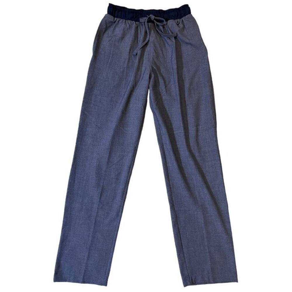 Cuddl Duds Scrubs Joggers Pants Nurse Size S Blue Pockets Drawstring Lightweight